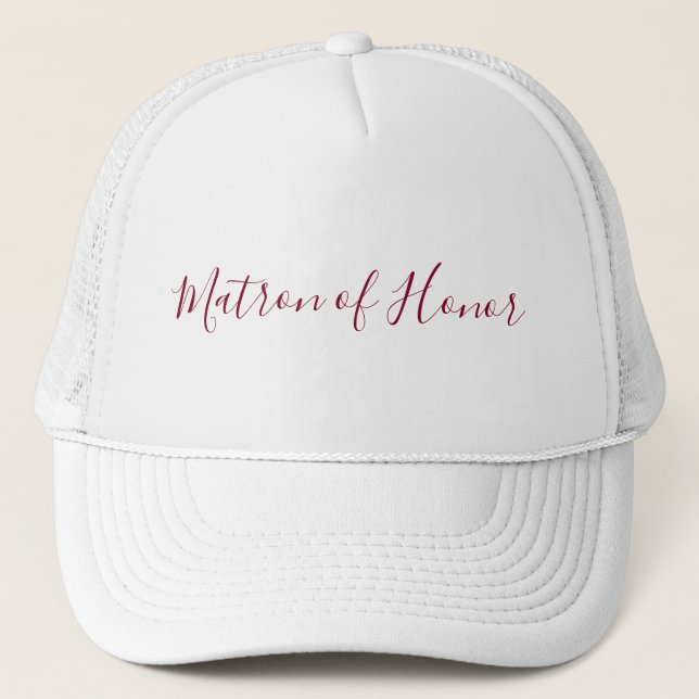 Matron of Honour Calligraphy Trucker Hat (Front)