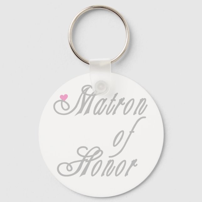 Matron of Honour Classy Greys Key Ring (Front)