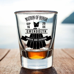 Matron of Honour Custom Dress Wedding Favour Shot Glass