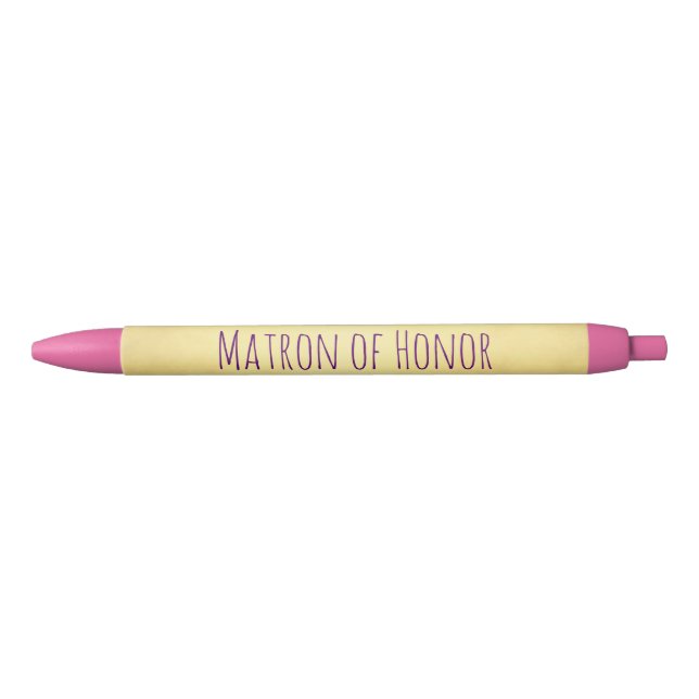 Matron of Honour Keepsake Black Ink Pen (Front)