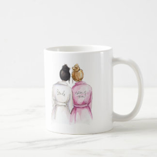 Matron of Honour? Mug Black Bun Bride Dk Bl Maid