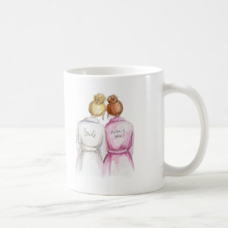 Matron of Honour? Mug Blonde Bride Dark Red Maid
