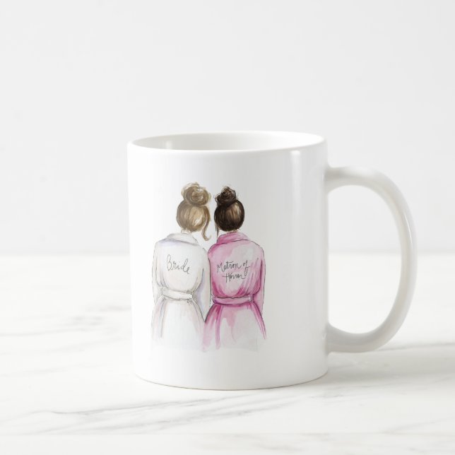 Matron of Honour? Mug Brunette Bride Dark Br Maid (Right)