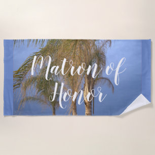 Matron of Honour Palm Trees Beach Towel