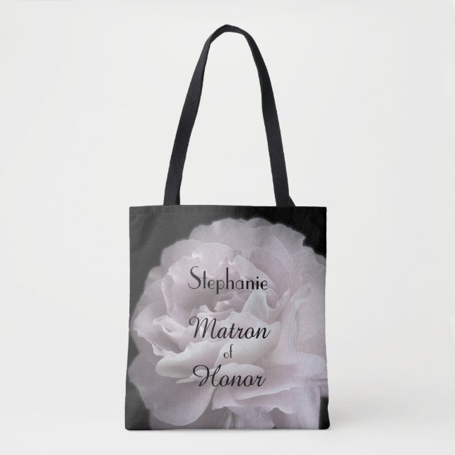 Matron of Honour Personalised Pale Pink Rose Tote Bag (Front)