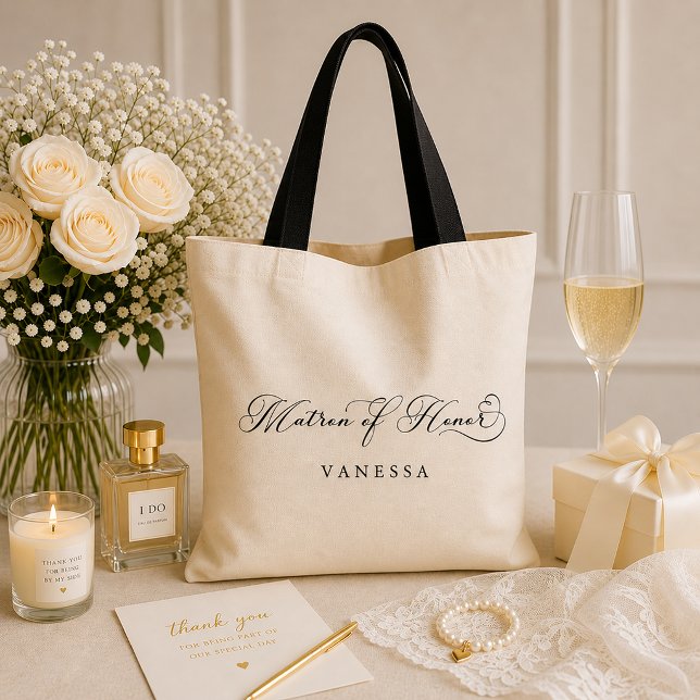 Matron of Honour Personalised Wedding Tote Bag (Matron of Honor Tote Bag)