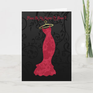 matron of honour, please be my matron of honour - invitation