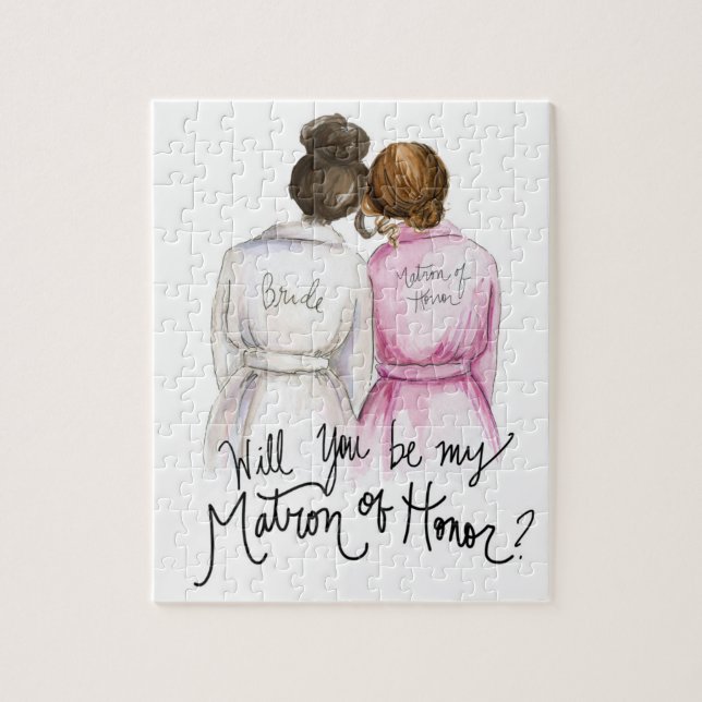 Matron of Honour? Puzzle Br Bun Bride Low Br Bun M (Vertical)