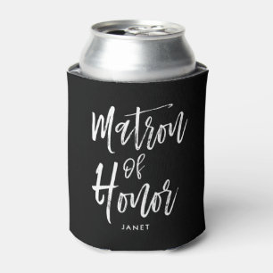 Matron of Honour Script Style Custom Wedding Can Cooler