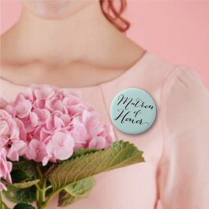 Matron of Honour Script Wedding Bridal Party Butto 6 Cm Round Badge
