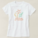 Matron of Honour Seashell Beach Wedding T-Shirt<br><div class="desc">Matron of honour design has a seashell motif,  is part of the beach wedding collection and is available in more styles.</div>