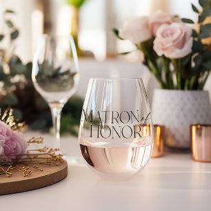 Matron of Honour Stemless Wine Glass