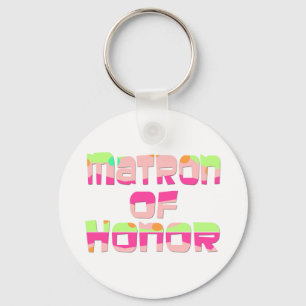 Matron of Honour Tees and Gifts Key Ring