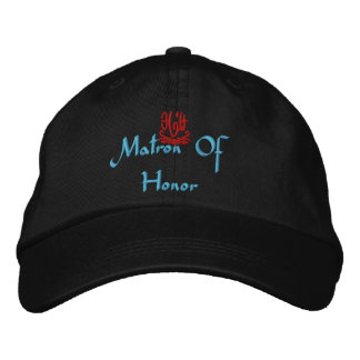 Matron Of Honour Wedding I Black Embroidered Hat