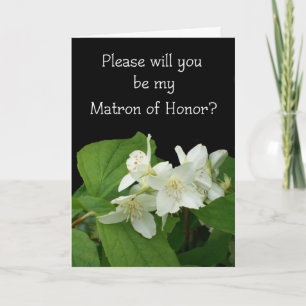 Matron of Honour Wedding Invitation Card
