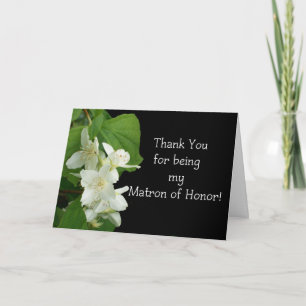 Matron of Honour Wedding Thank You Card
