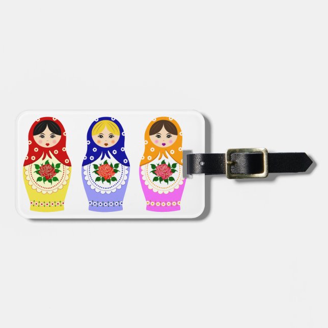 Matryoschka dolls luggage tag (Front Horizontal)