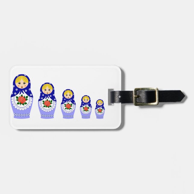 Matryoschka dolls luggage tag (Front Horizontal)