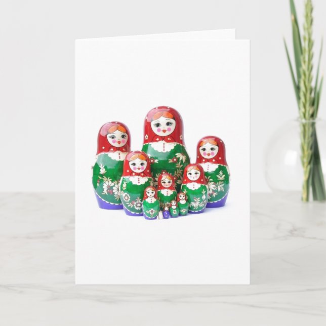 Matryoshka - м а т р ё к (Russian Dolls) Card (Front)