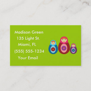 Matryoshka Doll Design Business Cards