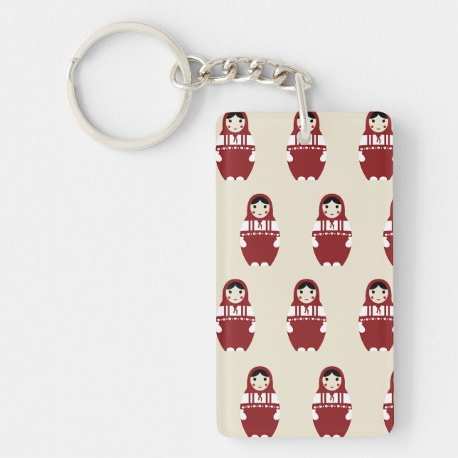 Matryoshka Doll Pattern Key Ring (Front)