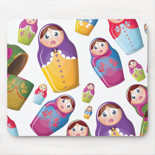 Matryoshka doll - Russian Nested Dolls Pattern Mouse Mat (Front)