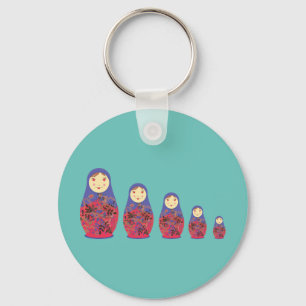 Matryoshka Doll ~ Russian Nesting / Babushka Key Ring