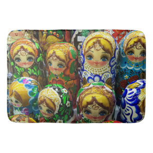 Matryoshka Dolls Souvenir Kiosk Travel Photo Bath Mat