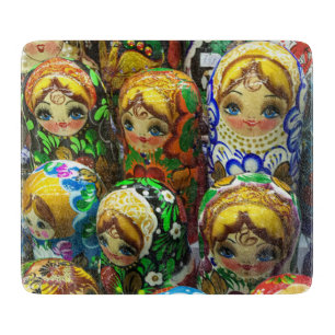 Matryoshka Dolls Souvenir Kiosk Travel Photo Cutting Board