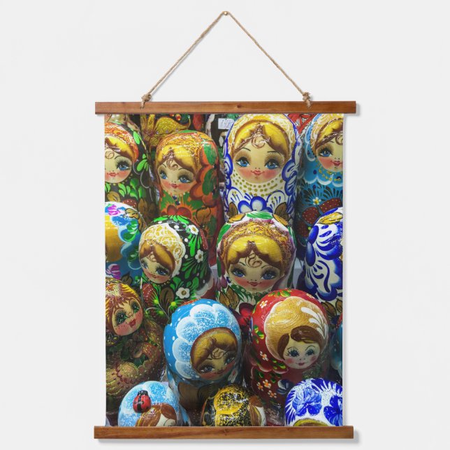 Matryoshka Dolls Souvenir Kiosk Travel Photo Hanging Tapestry (Front)