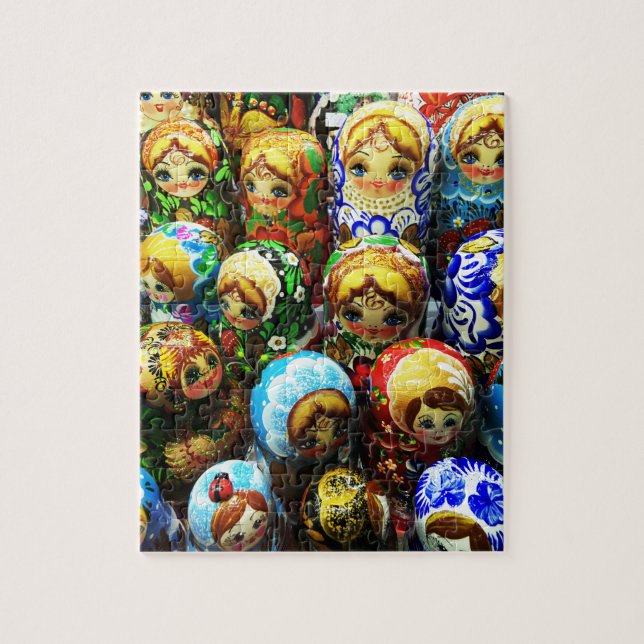 Matryoshka Dolls Souvenir Kiosk Travel Photo Jigsaw Puzzle (Vertical)