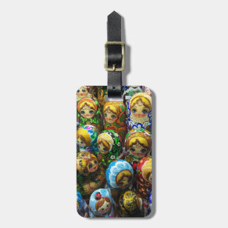 Matryoshka Dolls Souvenir Kiosk Travel Photo Luggage Tag