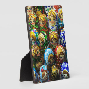 Matryoshka Dolls Souvenir Kiosk Travel Photo Plaque