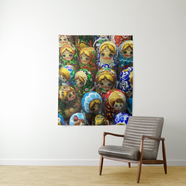 Matryoshka Dolls Souvenir Kiosk Travel Photo Tapestry (In Situ)