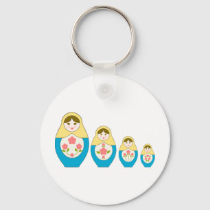 Matryoshka Russian Nesting Dolls Key Ring