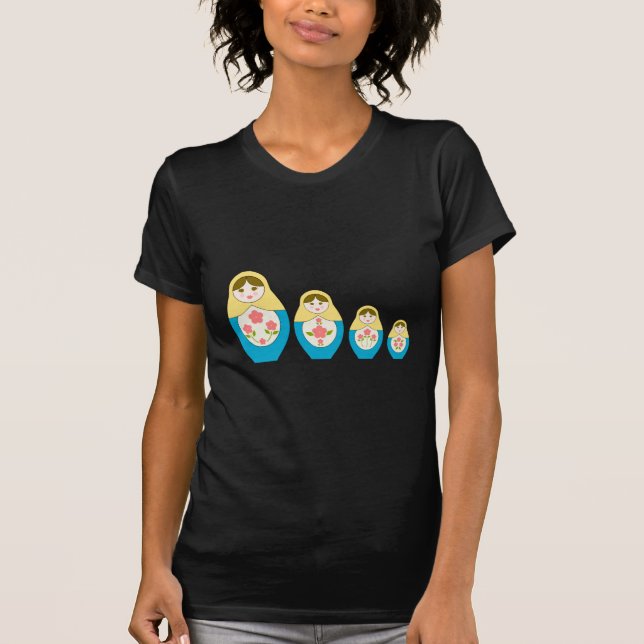 Matryoshka Russian Nesting Dolls T-Shirt (Front)
