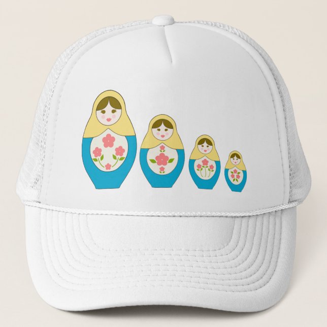 Matryoshka Russian Nesting Dolls Trucker Hat (Front)