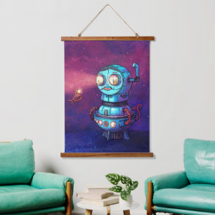 Matryoshka Submarine Robot Hanging Tapestry
