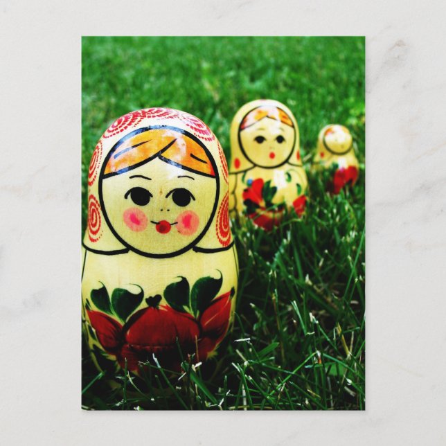 Matryoshka Ukrainian Folk Art Postcard (Front)
