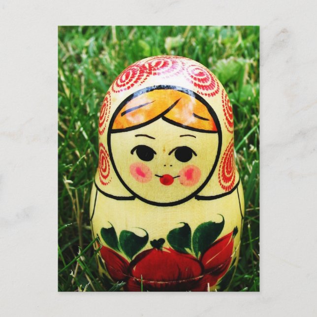 Matryoshka Ukrainian Folk Art Postcard (Front)