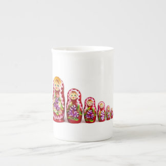 Matryoshka Wooden Culture Symbol - Russian Bone China Mug
