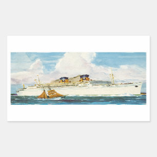 Matson Liner to Hawaii Rectangular Sticker