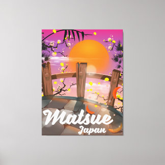 Matsue Japanese blossom poster. Canvas Print
