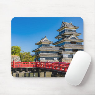 Matsumoto castle and bridge mouse mat