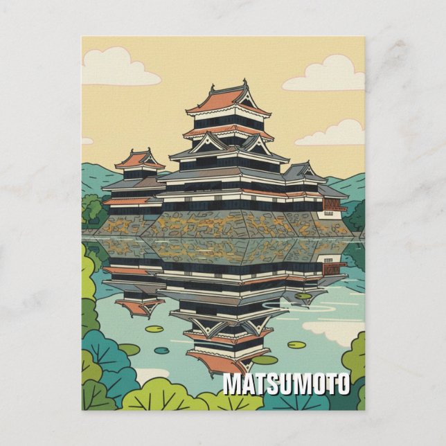 Matsumoto Castle Japan Postcard (Front)