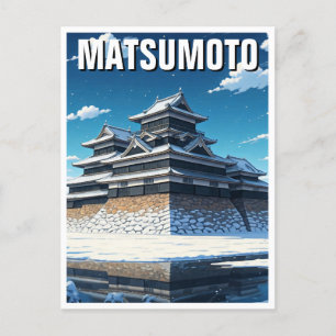 Matsumoto Castle Japan Winter Postcard