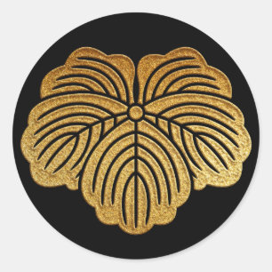 Matsunaga Tsuta Kamon Classic Round Sticker