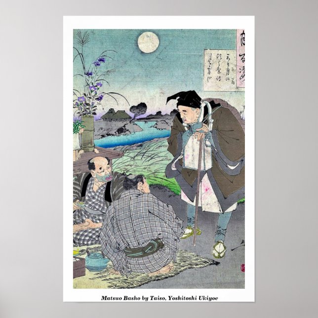 Matsuo Basho by Taiso, Yoshitoshi Ukiyoe Poster (Front)