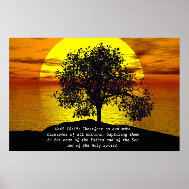 Matt 28:19 Therefore go and make disciples Poster (Front)