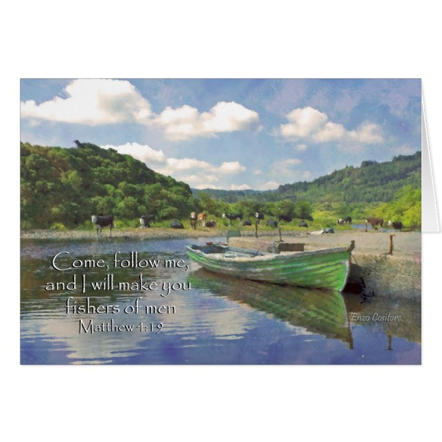 Matt. 4:19 Come follow Me...fishers of men (Front Horizontal)